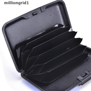 [milliongrid1] soporte impermeable para tarjetas de crédito de negocios, metal, caja de bolsillo, caliente