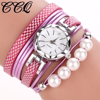reloj de pulsera de pulsera de cuarzo analógico de cuero analógico de lujo con correa de perlas de moda para mujeres (6)