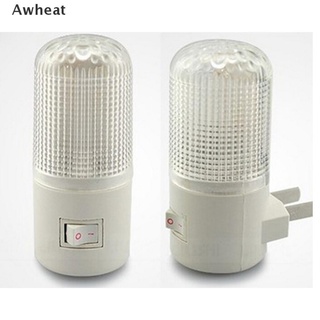 [Awheat] 4 LED de montaje en pared dormitorio lámpara de noche Licht enchufe de luz bombilla AC 3W