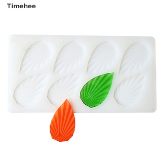 timehee molde de silicona en forma de hoja con volantes herramientas de decoración de pasteles cupcake chocolate molde