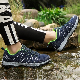 37--44 Unisex al aire libre zapatos de senderismo para adultos escalada zapatos de montaña antideslizante absorción de golpes de corte bajo Aqua zapatos wTTq (1)
