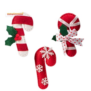 moda árbol de navidad decoraciones de tela caramelo caña encantadora muleta decoraciones de navidad regalo de año nuevo para niños suministros