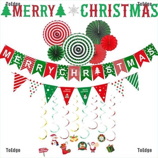 [ToTo] Banderas de navidad para colgar banderas de árbol de navidad decoraciones guirnalda