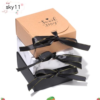 sky hot bolsa de regalo regalo estilo mármol caja de caramelo festival fiesta creativo diy simple papel kraft/multicolor