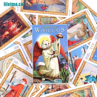 LEIMO 1Box Tarot Of the White Cats Playing Card Tarot Family Party Board Game 78 Cards