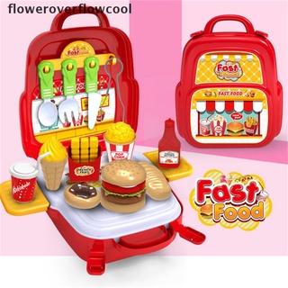 fcco 29 unids/set plástico pretender juguetes de hamburguesa patatas fritas vajilla juguete educativo nuevo