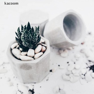 kacoom - molde geométrico de silicona para maceta de arcilla, hormigón, suculentas, flores, cemento