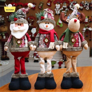 Navidad muñeco de nieve Santa Claus adorno de navidad alce ventana muñecas decoración
