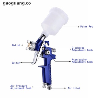 [gaoguang] 1.0 mm nuevo mini pistola de pulverización de aire auto coche detalle retoque pintura pulverizador spot repair co