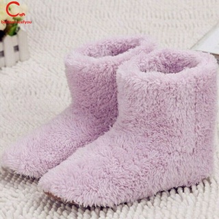 invierno usb calentador zapatos de pie de felpa caliente eléctrico zapatilla pies lavables al calor hombres/mujeres (3)