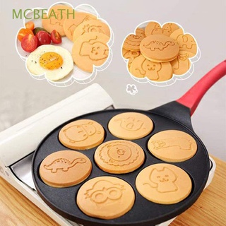 mcbeath - sartén de siete agujeros para tortillas, huevo, cocina, carne, dibujos animados, multifunción, antiadherente, multicolor