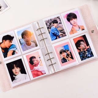Coreano Ins Glisten PhotoCard Binder Con 25 Mangas Álbum De Fotos Titular De La Postal Lomo Tarjeta Bolsa (3)