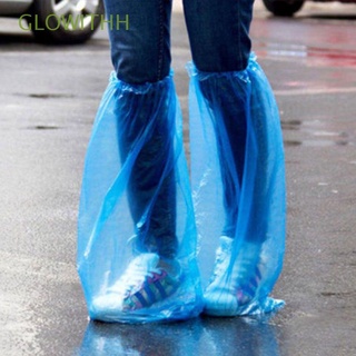 glowithh 5 pares de fundas duraderas para zapatos de lluvia de plástico antideslizante desechables de buena calidad gruesa protector impermeable
