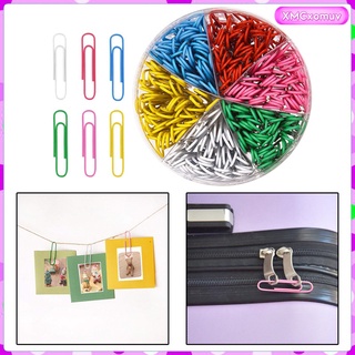 600 clips de papel de colores mezclados surtidos para oficina, escuela, estudio, papelería (1)
