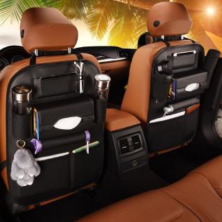 Bolsa de almacenamiento para respaldo de coche, diseño de PU, bolsa colgante, silla trasera, multifuncional, asiento de coche, silla de almacenamiento trasera