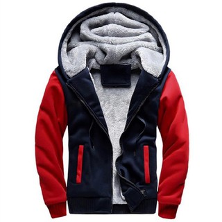 chaqueta de invierno con capucha para los hombres de deporte abrigo cálido abrigo sudadera con capucha (8)