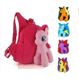 niños lindo 3d de dibujos animados my little pony caballo bolsa de la escuela mochila beg sekolah ransel