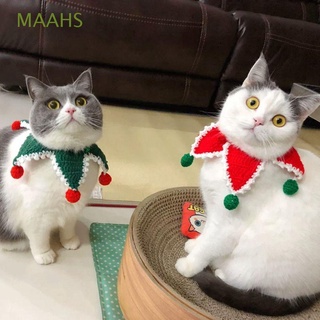 maahs mascotas bufanda disfraz de mascota pañuelo de punto collar de navidad lindo felpa 1pc de cinco puntas estrella de aseo accesorios babero/multicolor (1)