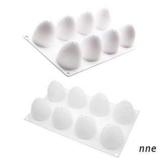 nne. 8 Cavity 3D Easter Egg Shape Silicone Baking Mold Cake Mold,Chocolate Mousse (1)