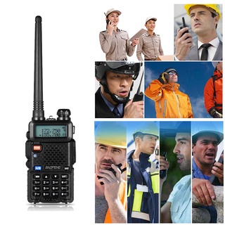 BAOFENG UV-5R Interphone Walkie Talkie Radio Bidireccional FM Transceptor De Doble Banda DTMF Codificado VOX Alarma LED Linterna Bloqueo De Llave (2)
