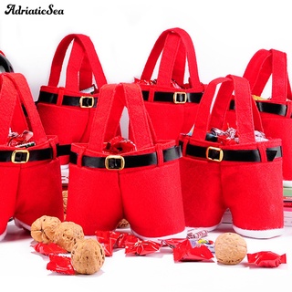 bolsas de caramelo de navidad resistente al desgarro lindo franela decorativa llamativo regalo de navidad bolsos para fiesta