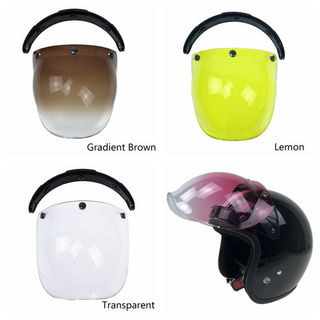 Magic Hot casco accesorios Multicolor cara abierta casco de motocicleta visera de burbuja durable de alta resistencia brillante casco de burbuja visera Flip Up (2)