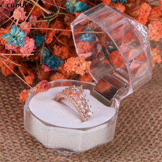 cupuka - caja de regalo de acrílico transparente para anillo, regalo de compromiso de boda