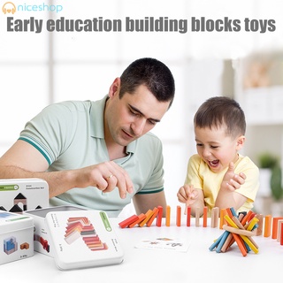 Bloque De construcción De juguetes De madera para niños aprendizaje temprano De inteligencia Cognitivo