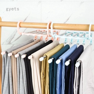 Gyets nuevo Multi funcional 5 en 1 pantalones estante de almacenamiento ajustable pantalones corbata estante de almacenamiento organizador de armario de acero inoxidable percha de ropa