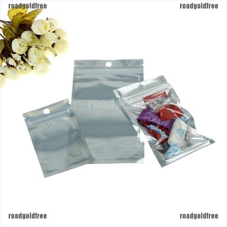Ro1Br 100x plata papel de aluminio Mylar bolsa de vacío bolsas selladoras cremallera paquete de almacenamiento de alimentos TOM (1)