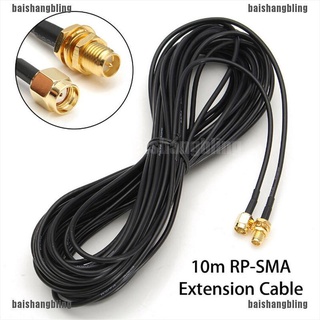 bsbl 10m/33ft conector de antena rp-sma cable de extensión para wifi router inalámbrico bling