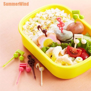 Summerwind (~) 16 pzs tenedor de frutas con forma de nota Musical para fiesta pastel postre Bento tenedor