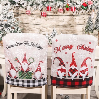 fundas para silla de santa sombrero, decoración de navidad, silla de cena, mesa de navidad, cubiertas traseras.