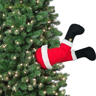 bluming suave decoración de navidad ligero adornos de fiesta santa claus prótesis árbol de navidad divertido elfo navidad lavable peluche