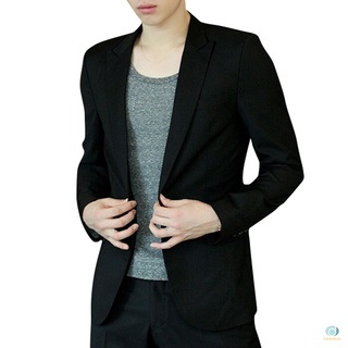 los hombres blazer abrigo slim traje de estilo coreano negro casual de negocios diario chaquetas