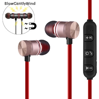 blowgentlywind - auriculares deportivos magnéticos con bluetooth, inalámbricos, auriculares intrauditivos bgw
