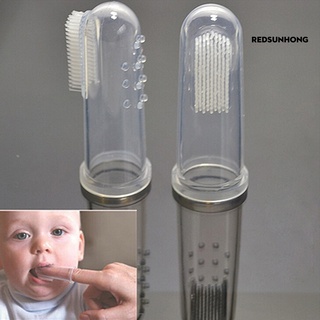 redsunhong cepillo de dientes de silicona suave para dedo/cepillo de masaje para bebés (1)