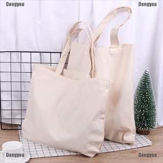 <Dengyou> Eco-Friendly Canvas Shopping Bag Foldable Tote Shoulder Travel Beach Casual Bag
