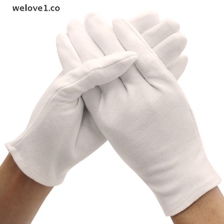 welo 6 pares/bolsa de algodón de inspección de trabajo guantes para el hogar guantes de joyería guantes co