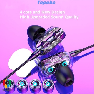 📞 TOP 💻 Auriculares Con Cable De 3,5 Mm Deportivos Dual Altavoz Con Micrófono In-Ear Drive Estéreo Llamada Soporte 4D Bass/Multicolor