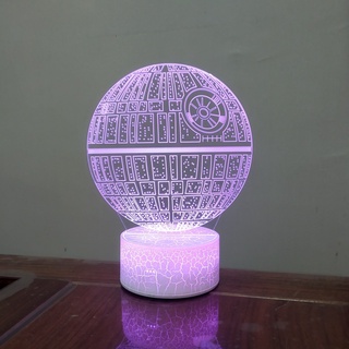 Factory creative gift touch Star Wars Death Star device with warehouse 3d table lamp atmosphere small night lamp