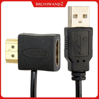 [Brchiwji2] cable Hdmi Macho a hembra Adaptador divisor con cable Usb 2.0 De alimentación