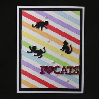 Bst I Love Cat Metal troqueles de corte plantilla Scrapbooking DIY álbum sello tarjeta de papel decoración (8)
