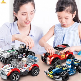 Bloques lego para niños. Montar juguetes de partículas pequeñas de carreras. Regalos de bricolaje para niños y niñas