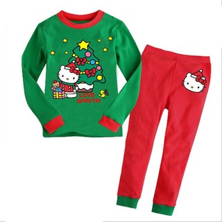navidad hello kitty pijamas bebé niñas niños ropa kt ropa de hogar asd692