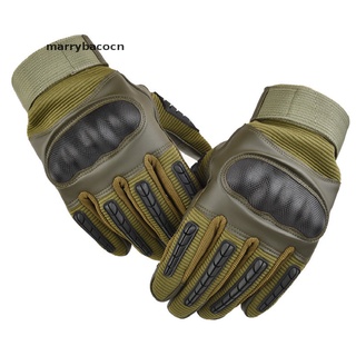 marrybacocn - guantes de piel sintética para motocicleta, dedo completo, protectores, equipo de protección, racing bike co