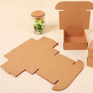 teakk 10pcs joyería hecha a mano caja inferior paquete de papel kraft regalo pequeño caramelo cartón cuadrado (5)