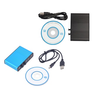 USB External Optical Fiber Sound Card Supports 5.1-Channel 7.1-Channel Sound Card, Suitable for Window/MAC OS,Blue
