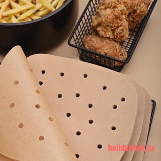 (myhot)100pc Air Fryer Liners Bamboo Steamer Liners Premium Perforated Non-stick Paper