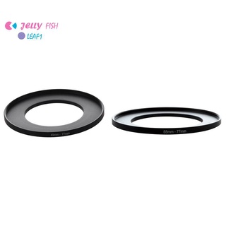 2 pzs Filtro De Filtro para Lente De Filtro De Metal negro anillo De paso aro Adaptador De 49 mm @77mm &55mm @ 77mm